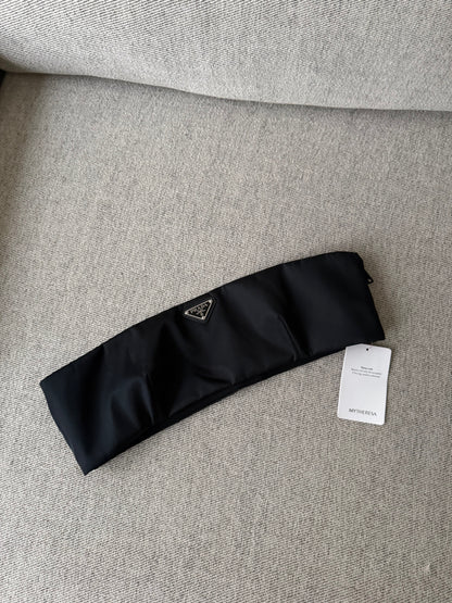 Prada Black Re-Nylon Bandeau Logo Top - New In Tags EU 44