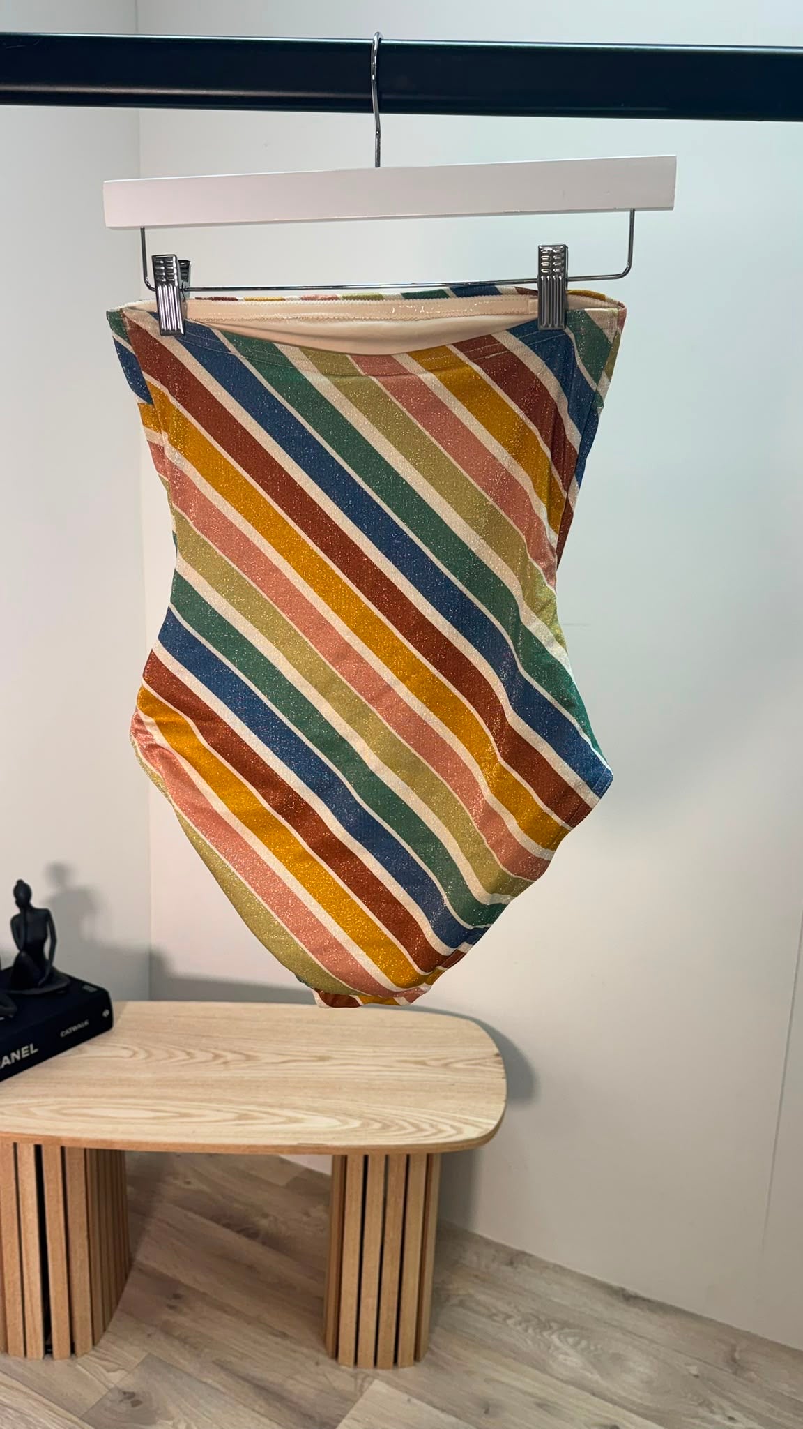 Zimmerman Everly Metallic Stripe Bandu Swimsuit, Brand New - UK 10. Small fitting so suited for UK 8