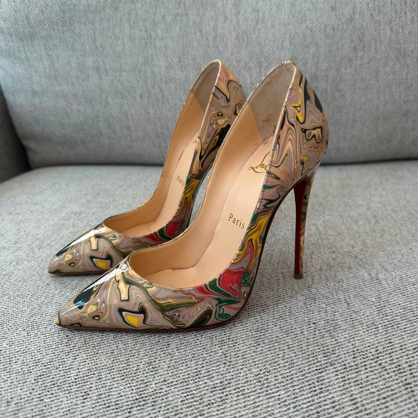 Christian Louboutin Marble Print Pigalle Heels – EU 36 / UK 3
