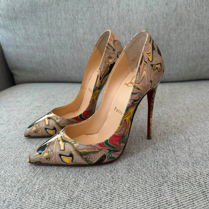 Christian Louboutin Marble Print Pigalle Heels – EU 36 / UK 3