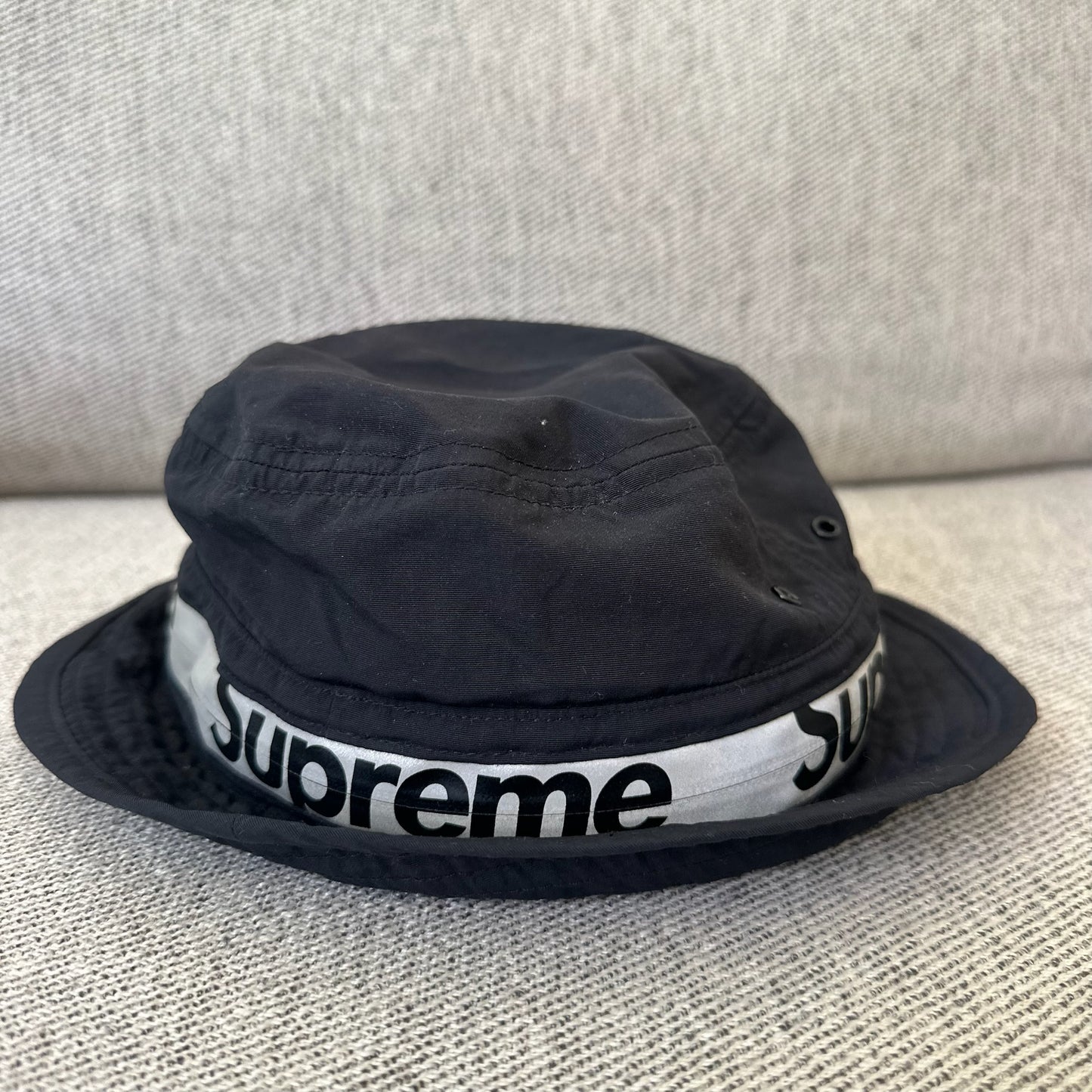 Supreme Black Reflective Zip Hat – Small / Medium
