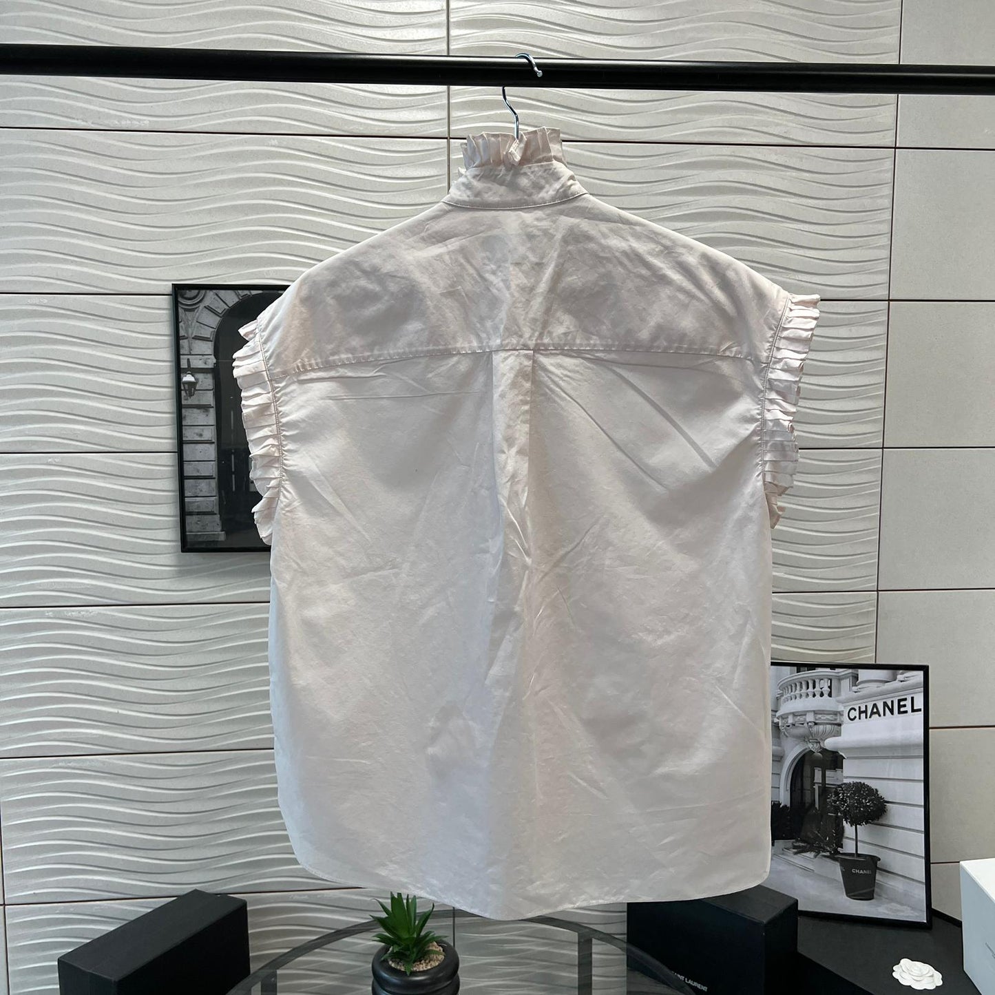 Alexandre Vauthier Baby Pink Frill Shirt - Small