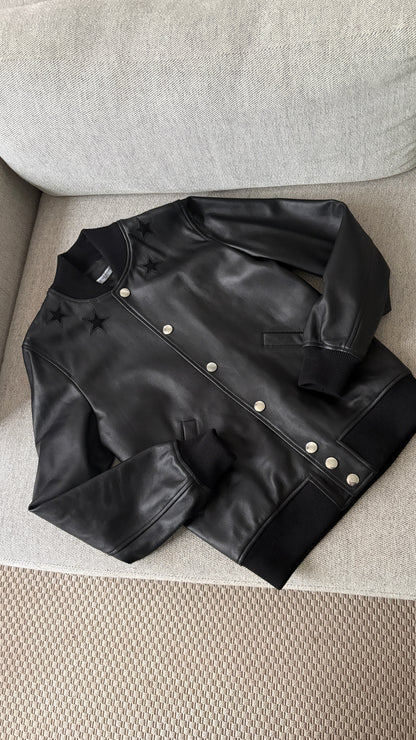 Givenchy Black Leather Jacket – UK46