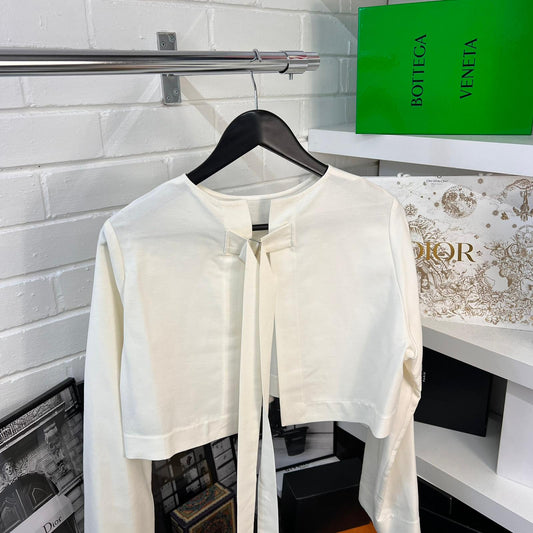Daniel Pollit White Croppes Shirt 
- XS