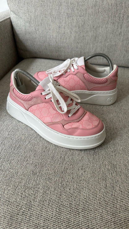 Gucci Pink GG Chunky B Trainers-UK 5