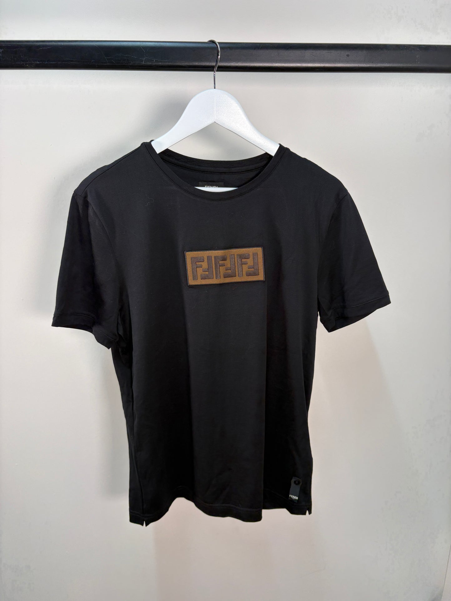 Fendi Black & Tan FF T-Shirt – UK Medium
