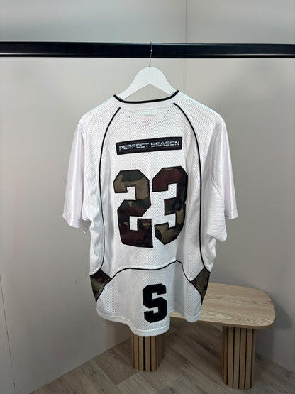 Supreme White Camo 23 Football Jersey - Large