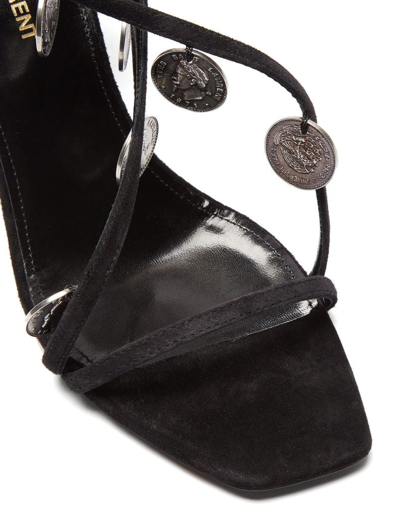 YSL Black Kim Coin Wedges – EU 38.5 / UK 5.5