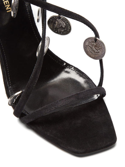 YSL Black Kim Coin Wedges – EU 38.5 / UK 5.5