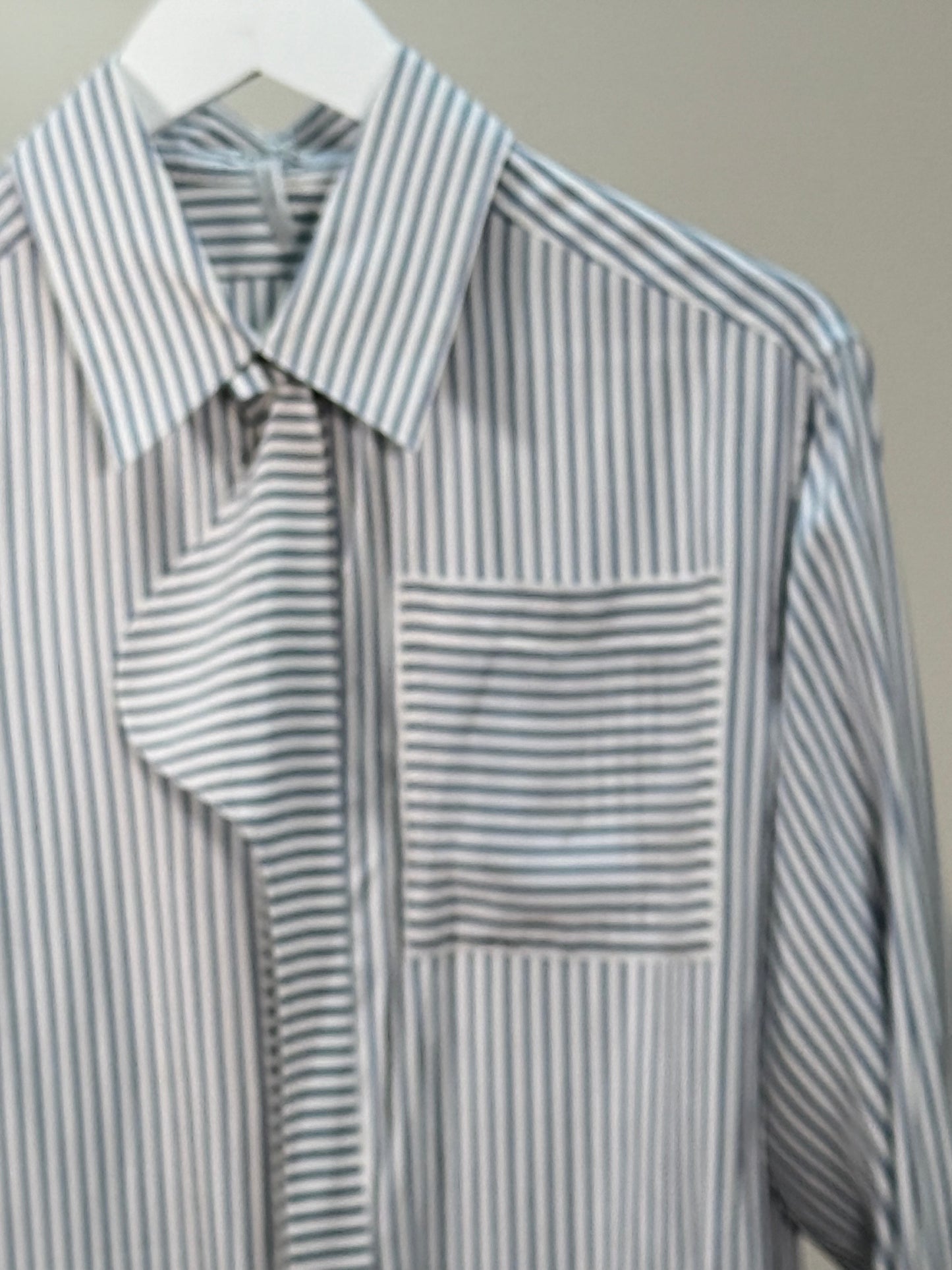Loewe Blue White Striped Shirt - Medium