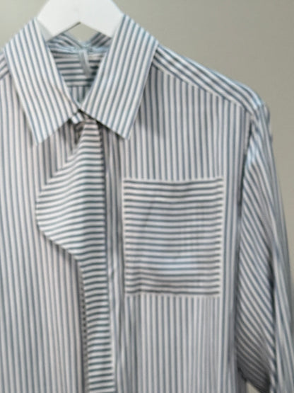 Loewe Blue White Striped Shirt - Medium