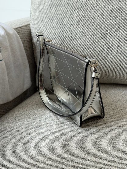 Prada Silver Metallic Leather Mini-Bag