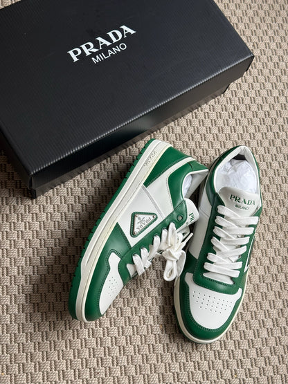 Prada Downtown Low Green Trainers- Brand New - UK 6