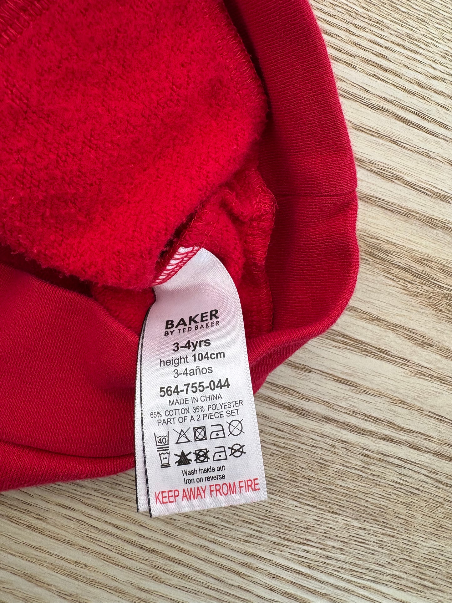 Kids Ted Baker Red Jumper – Age 3-4