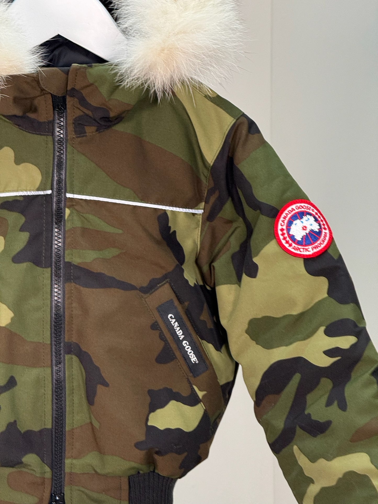 Canada Goose Kids Camo Grizzly Bomber Fur Coat - Brand New In Tags Age 1-2