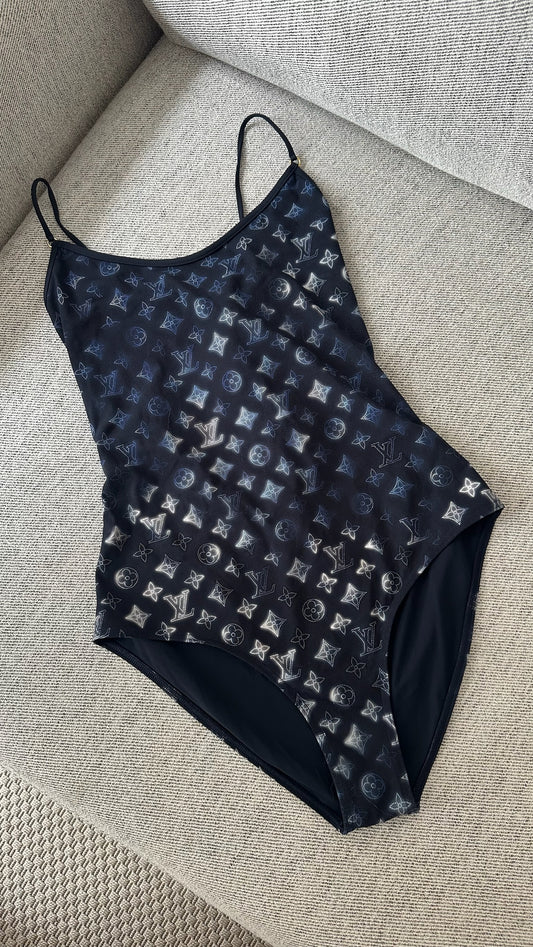 Louis Vuitton Blue Mahina Monogram One Piece Swimsuit-40/UK10