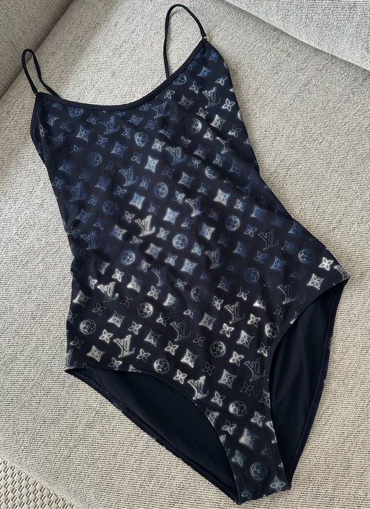 Louis Vuitton Blue Mahina Monogram One Piece Swimsuit-40/UK10