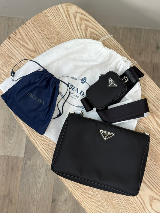 Prada Black Re Nylon Crossbody Bag- Brand New