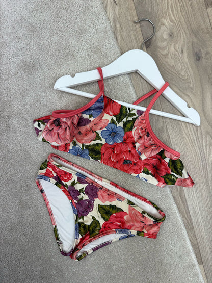 Kids Zimmermann Red Blue Floral Bikini Age 8