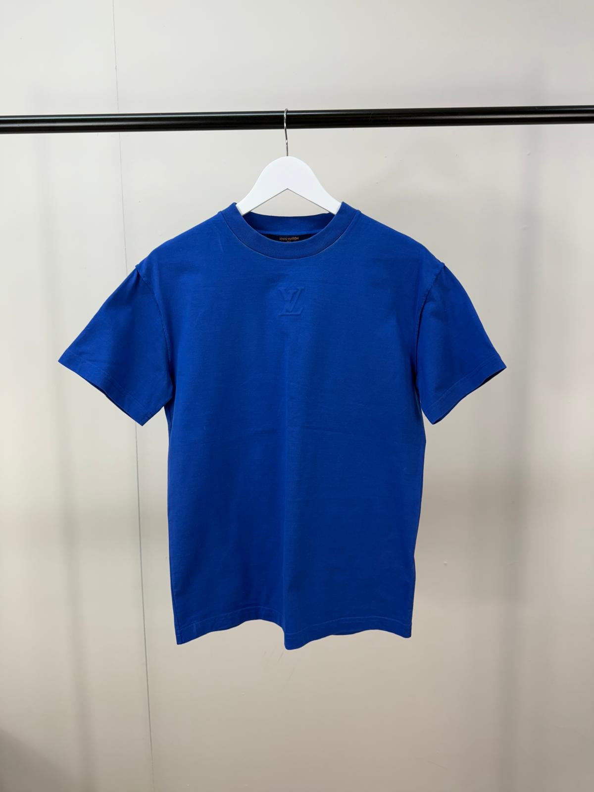 Louis Vuitton Blue LV Embossed Logo on Back T-Shirt - XS