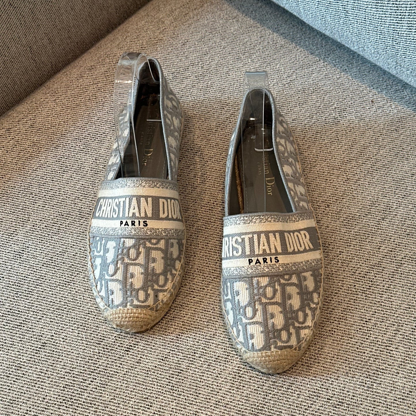 Dior Grey Oblique Gravville Espridille Shoe - UK 4.5