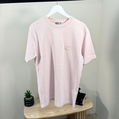 Dior Baby Pink CD Logo T-Shirt – UK Small