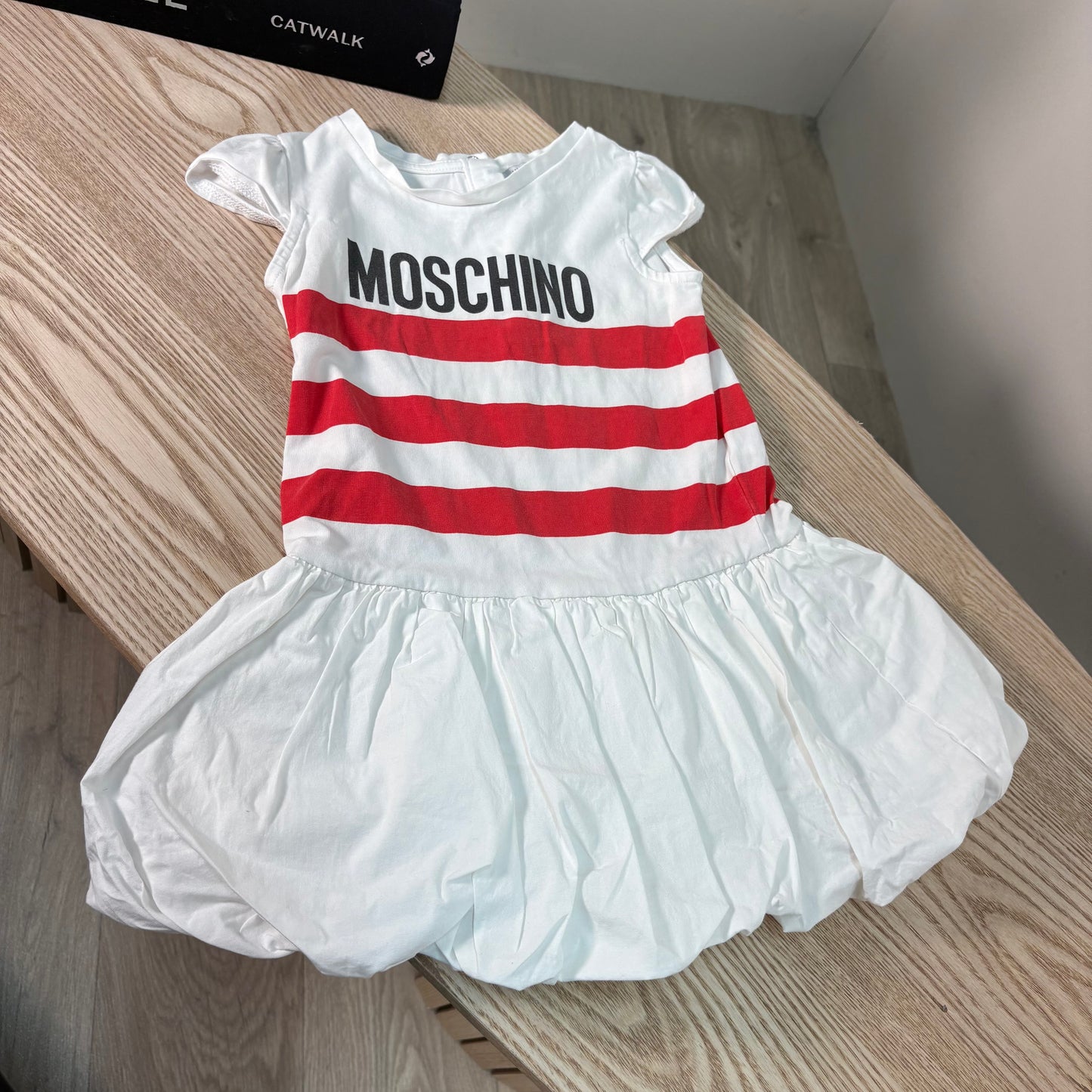Kids Moschino White/Red Puffer Dress – Age 2