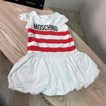 Kids Moschino White/Red Puffer Dress – Age 2