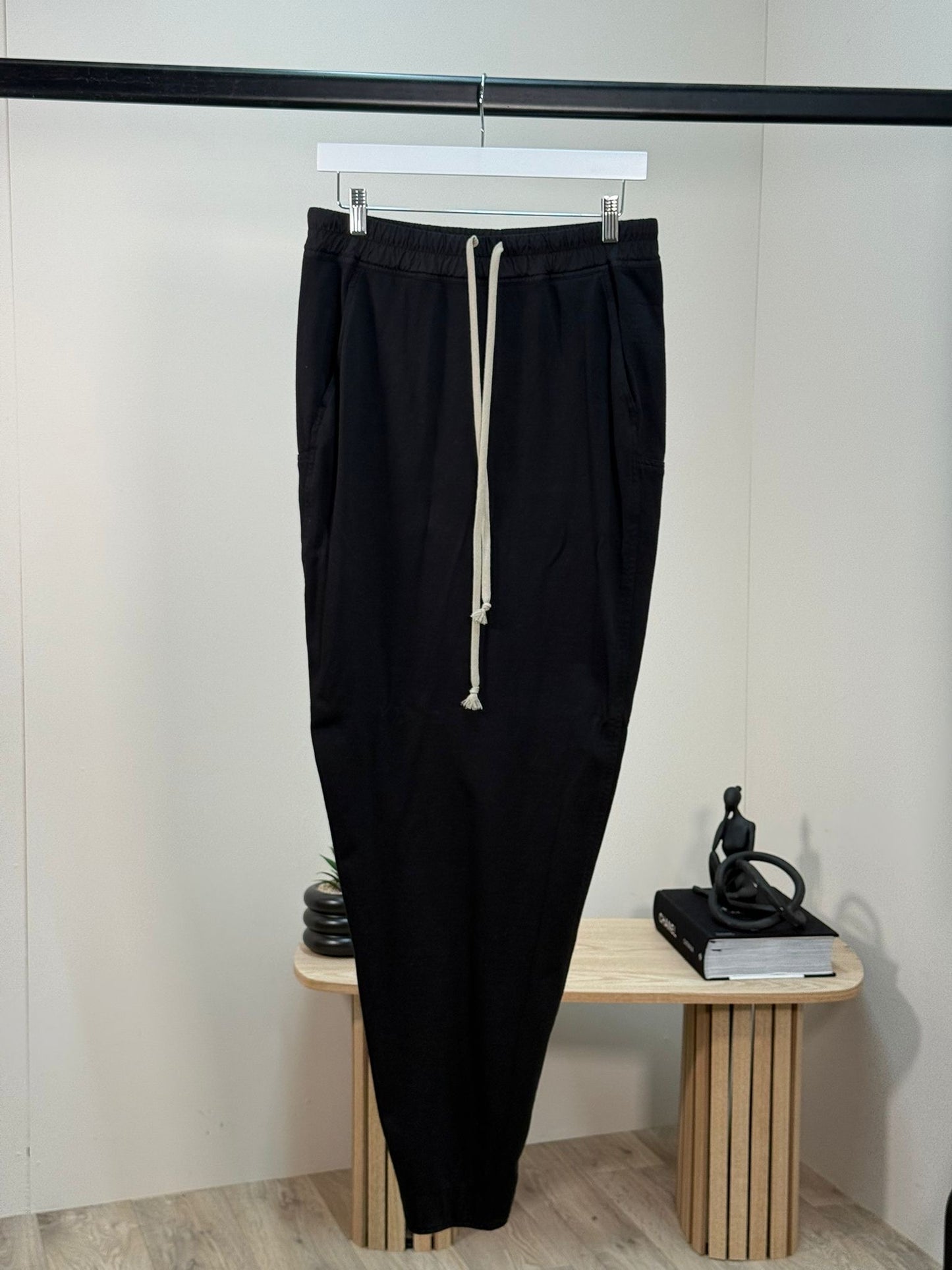 Rick Owens Black & White Drawstring Maxi Skirt - Medium