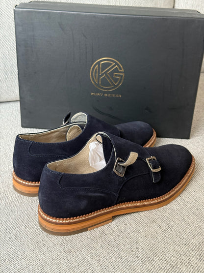 Kurt Geiger Blue Suade Buckle Boat Shoes - 42