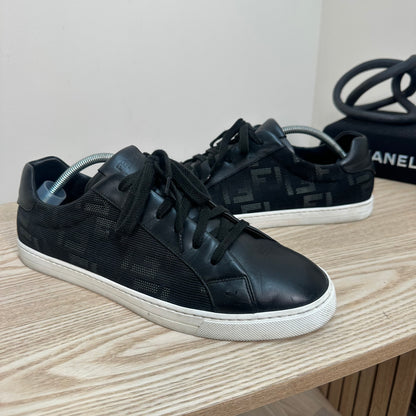 Fendi Black FF Insert Trainers – UK 8