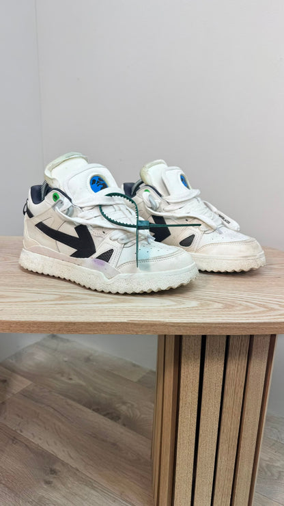 Off-White White & Black Out Of Office Trainers – EU40 / UK6