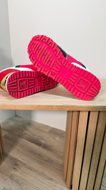 Louis Vuitton Run Away Pink White & Black Trainers - UK 3.5