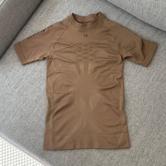 Balenciaga Sporty B Nude Athletic Lycra Gym Top – Medium