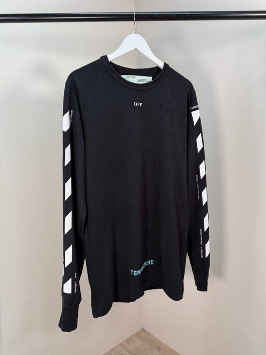 Off-White Black Long Sleeve Temp t-shirt - Small