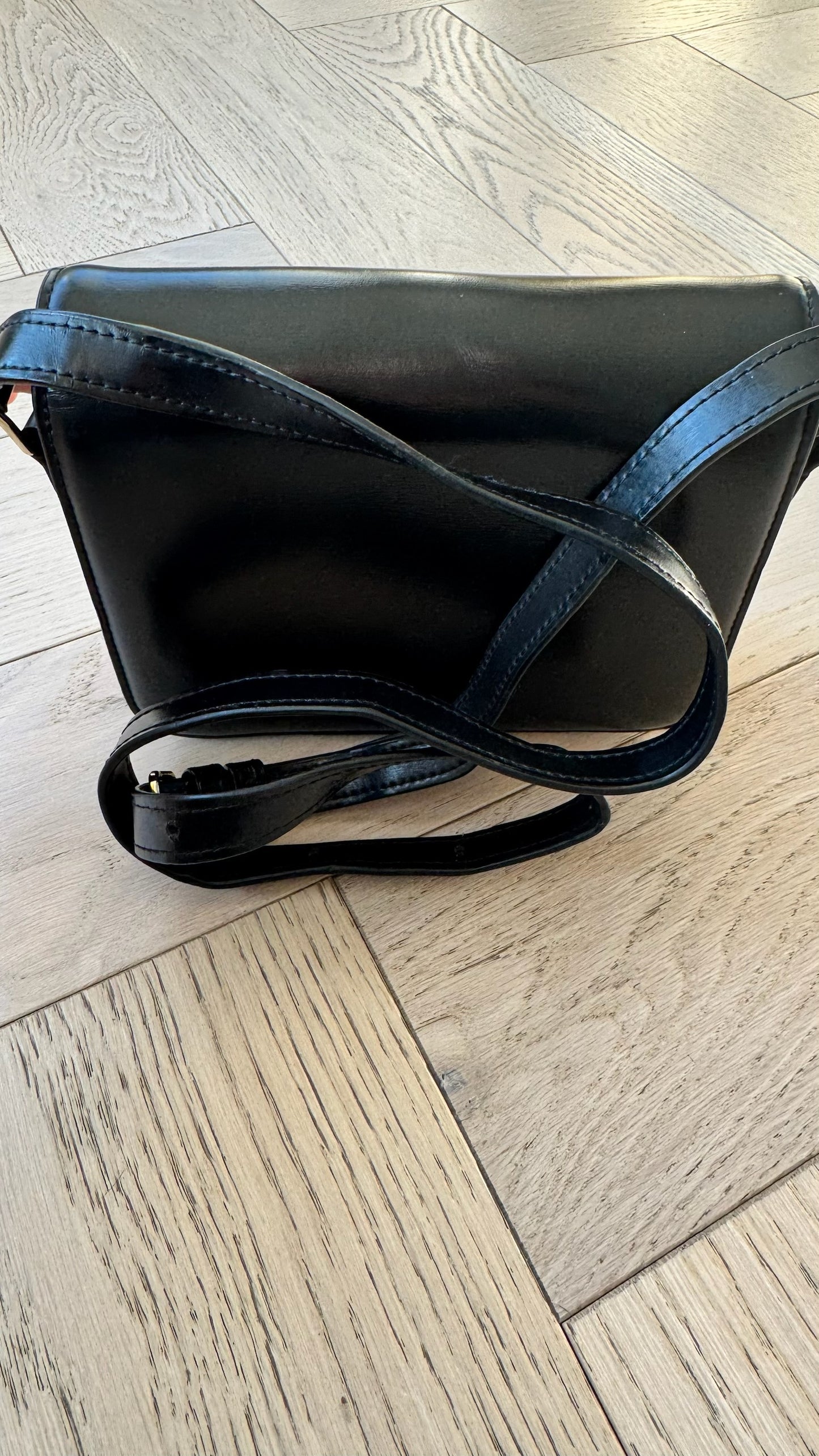 Celine Black Teen Triomphe Bag Black Calfskin
