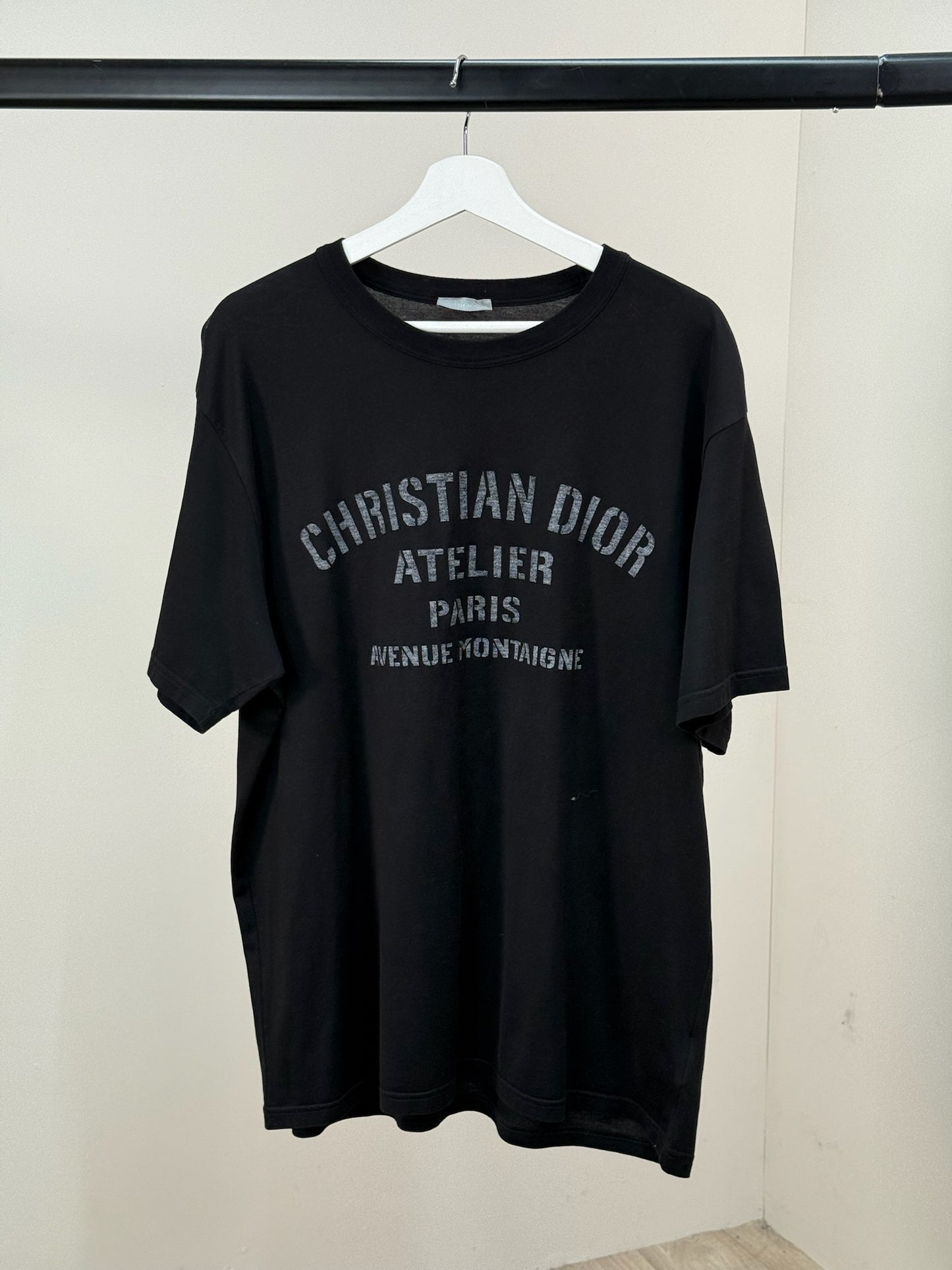 Dior Black Atelier Logo T-Shirt - XXL