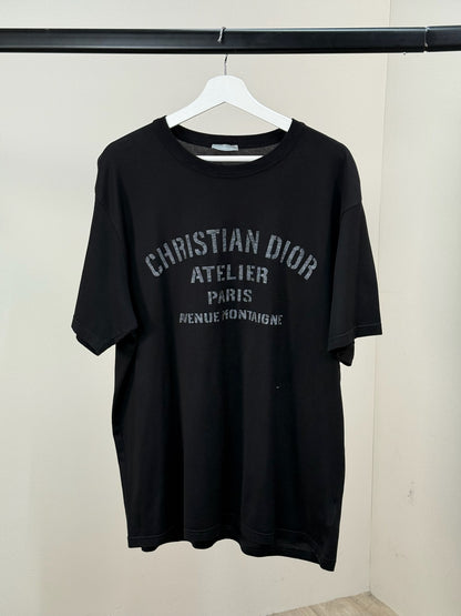 Dior Black Atelier Logo T-Shirt - XXL