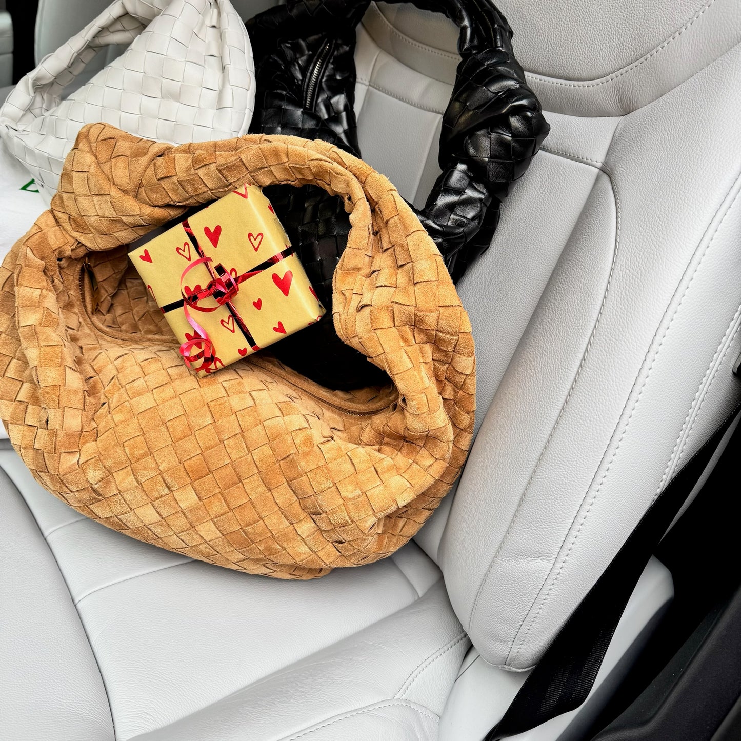 Bottega Veneta Brown Amber Gold Large Jodie Suede Hobo Bag - New No Tags