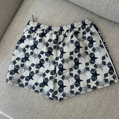 Christian Dior Oblique Star Print Shorts White Navy – IT 36 / UK 8. Brand New