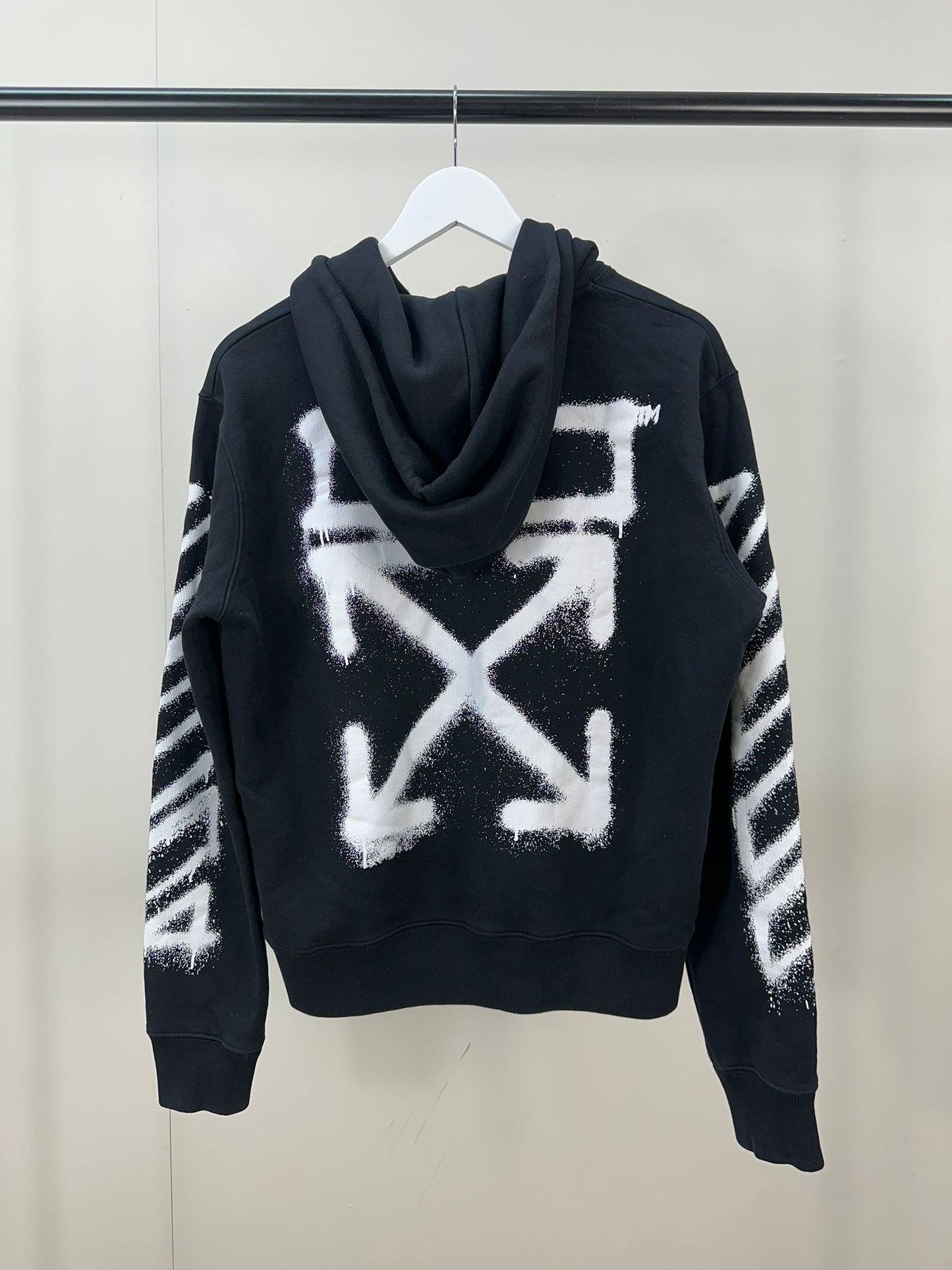 Off-White Black Spray Paint Cross Jumper - Small