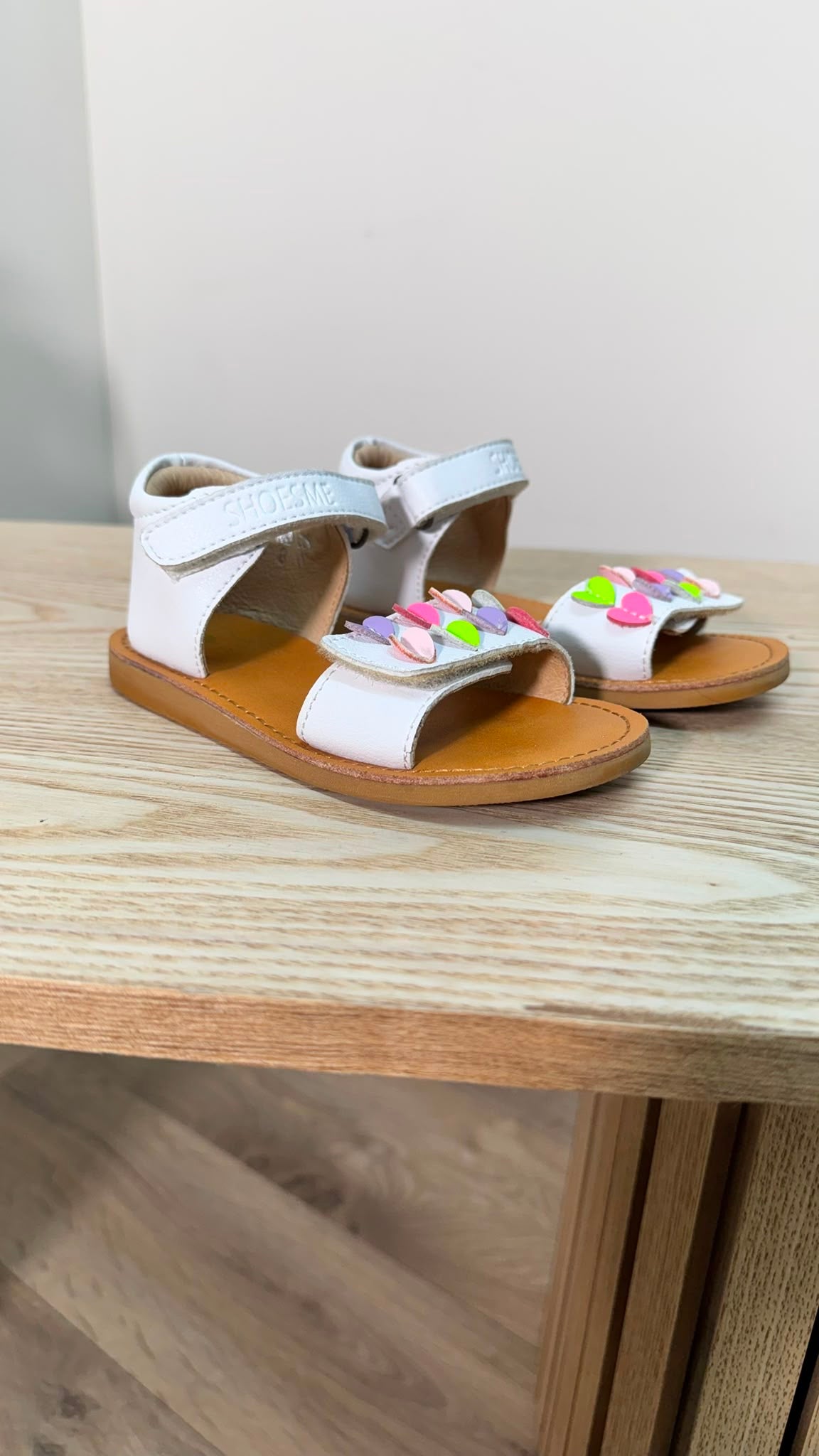Kids Shoesme White Heart Leather Sandals – EU 25 / UK 8 Kids