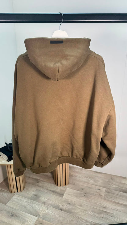 Essentials Khaki Logo Hoodie – Medium