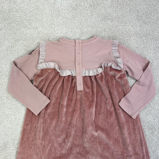 Kids Moncler Nude/Brown Suede Dress - Age 3