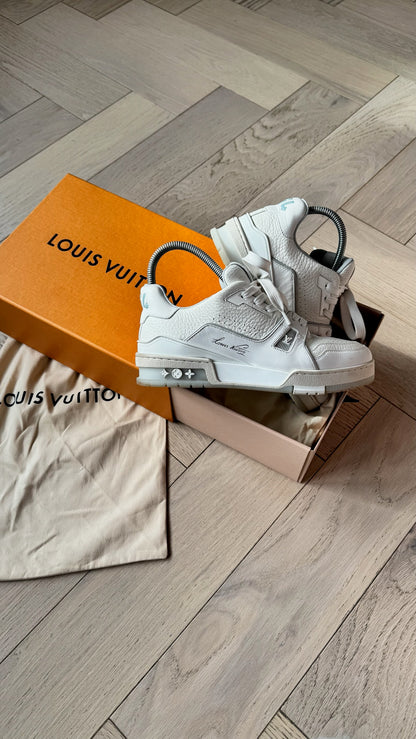 Louis Vuitton White Monochrome Trainers – EU 38 / UK 5