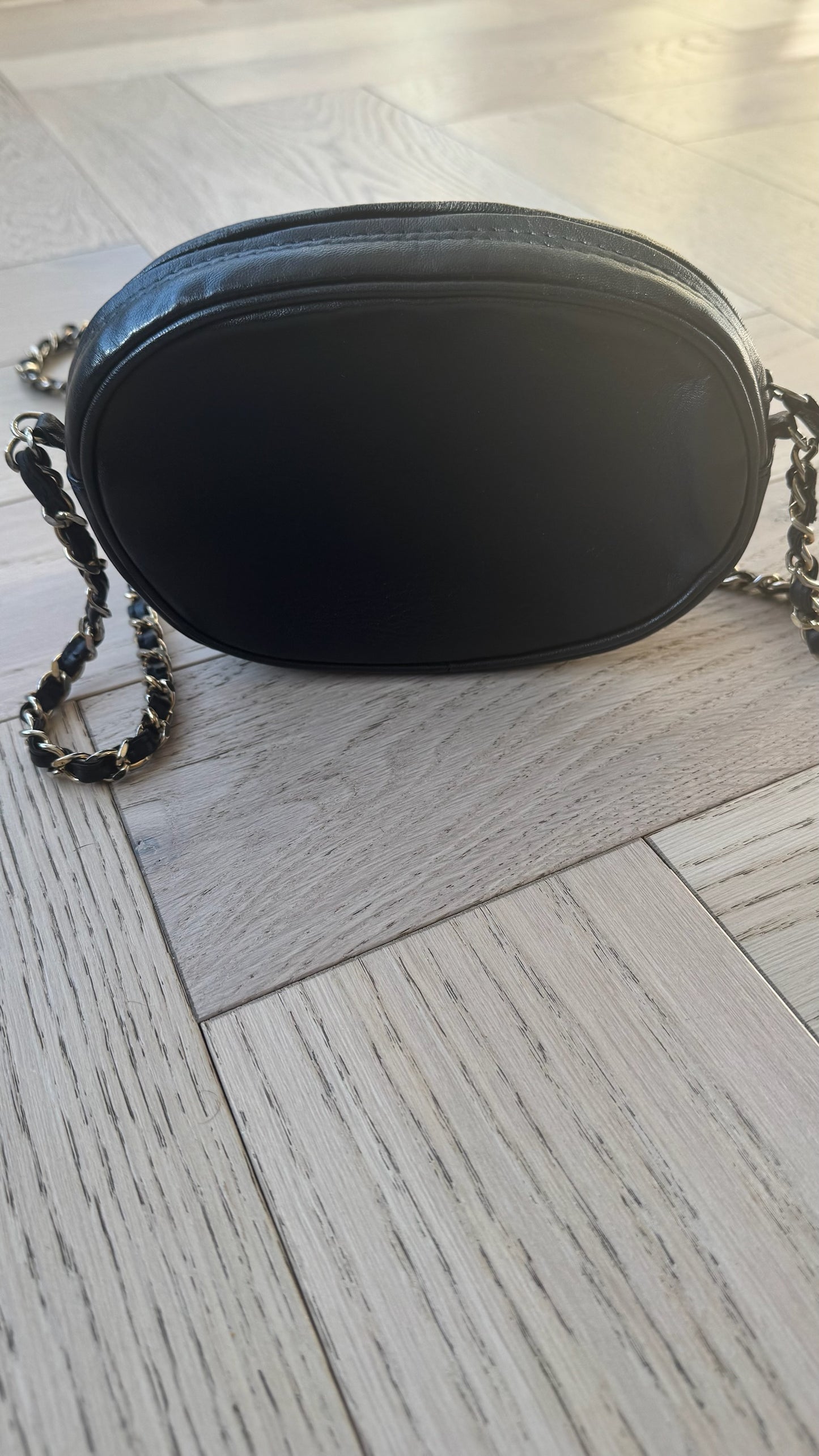 Chanel Black Oval Vintage Chanel Mini