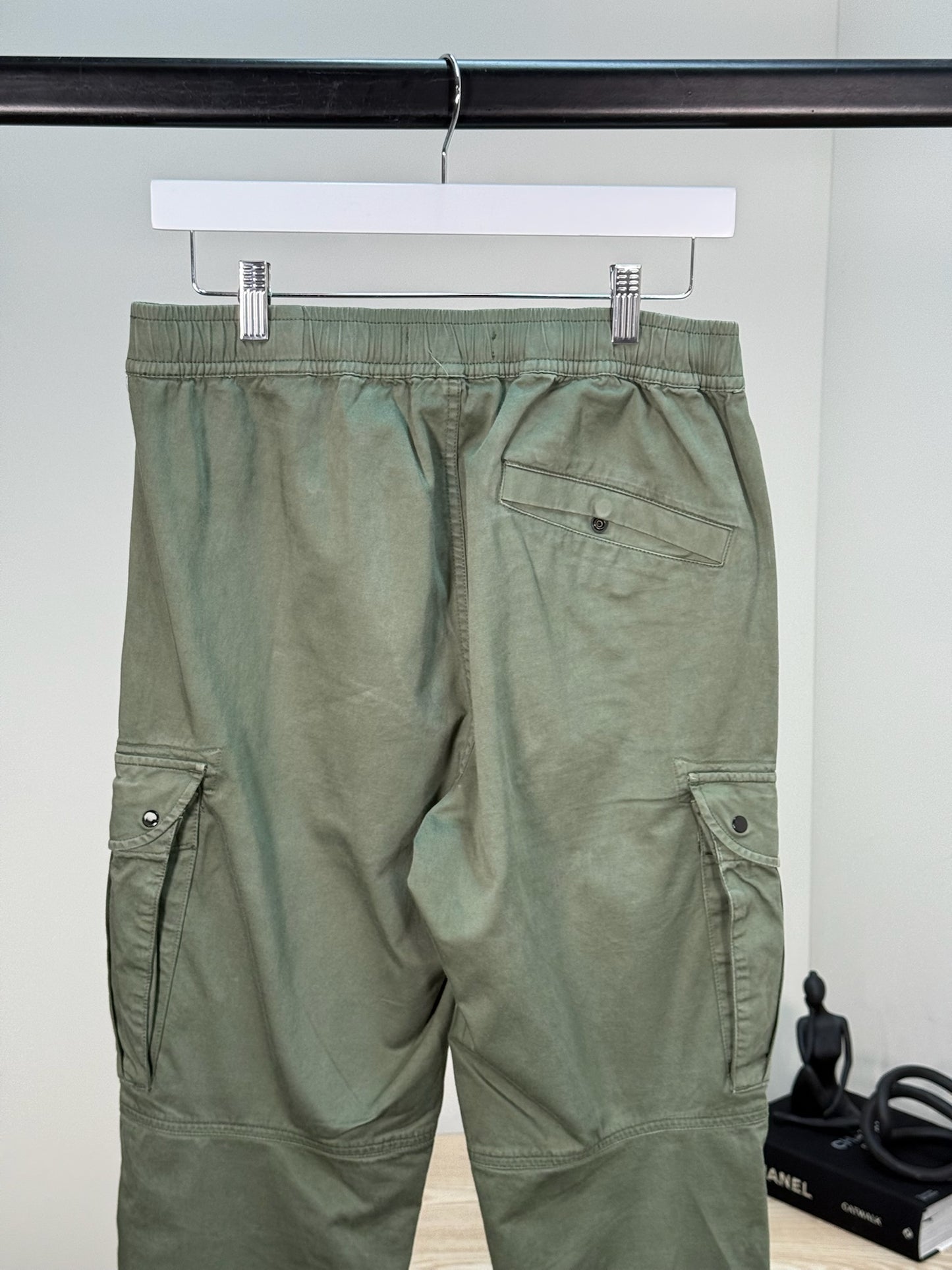 Stone Island Khaki Cargo Track Pants - 32 Waist