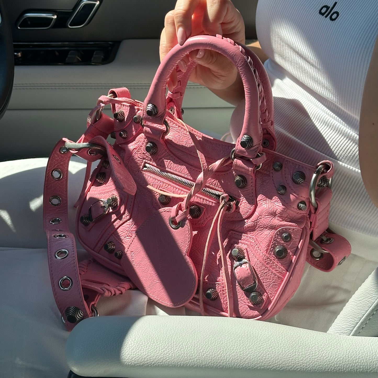 Balenciaga Mini City Bag Pink With Heart Mirror – Mini