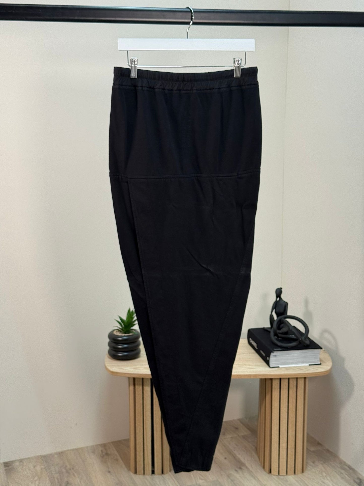 Rick Owens Black & White Drawstring Maxi Skirt - Medium