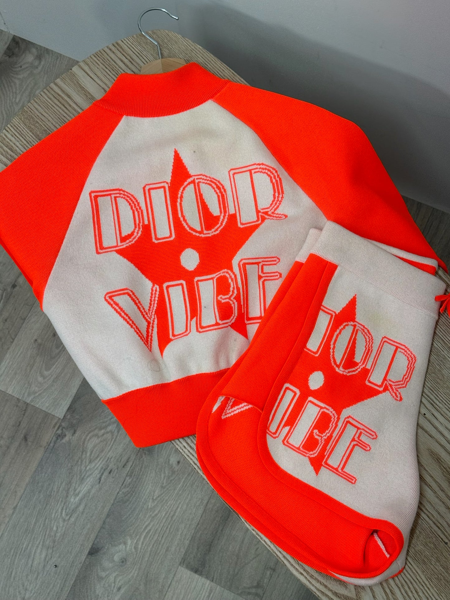 Dior Nude & Orange Vibe Two Piece Short Set - UK 6/8